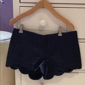 Lilly Pulitzer Navy Scalloped Shorts